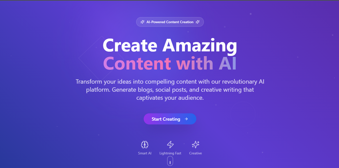 AI Content Generator Project Image